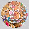 50 Cute Capybara Cartoon Stickers for Water Bottles, Phone Cases, and Laptops
