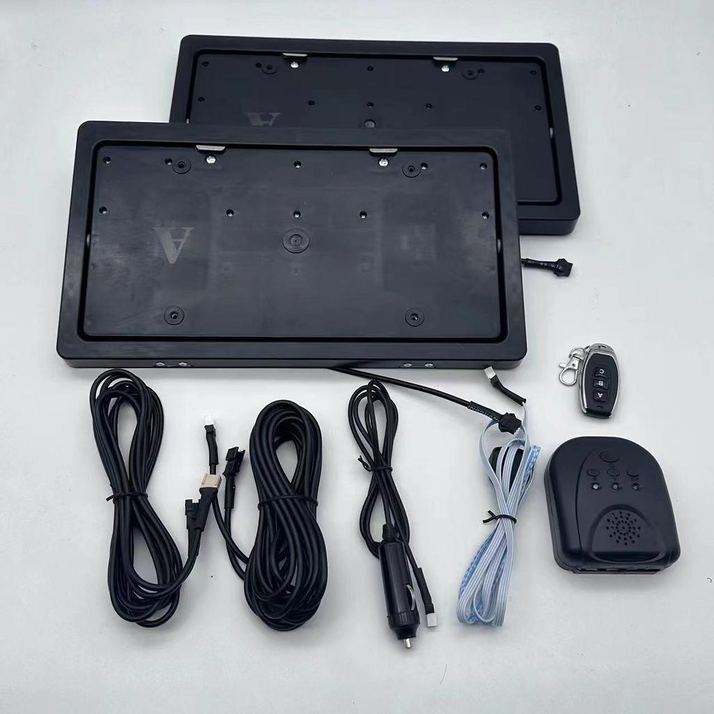 Электрическая переворачивающаяся двойная рамка для номерного знака для североамериканских автомобилей