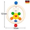 Вращающаяся деревянная погремушка в форме сердца, сделанная в Германии, развивающая игрушка для пальцев, дедушка, оригинальное кольцо диаметром 9,5 см