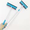 Window Cleaner with Retractable Handle Glass Doors Mirrors Natural Rubber Scraper Adjustable Length Window Wiper