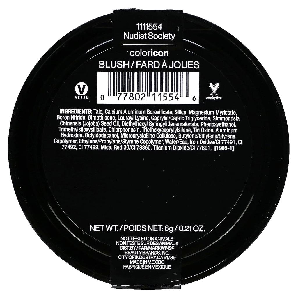 Wet N Wild ColorIcon, Blusher, Nudist Society, 6g (0.21oz)