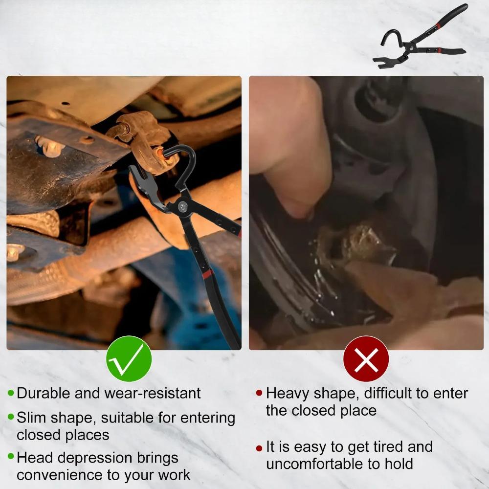 Щипцы для подвешивания выхлопной системы автомобиля. Щипцы для снятия кронштейна из высокоуглеродистой стали. Нескользящий отдельный резиновый кронштейн. Инструмент для удаления вешалки.