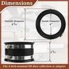 A65T-For Woodworking Dust Collection Hose And Dust Ports Kit Includes 4 Inch To 2-1/2 Inch Reducer Fitting