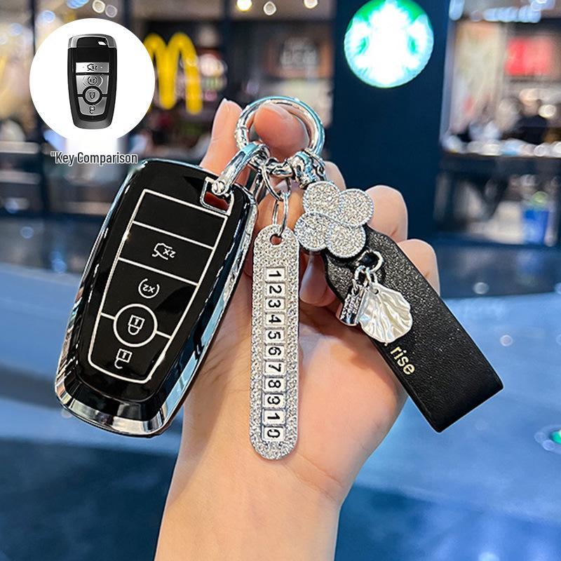 Чехол для ключей Ford Edge L для Explorer, Mondeo, Focus, Ranger, Escape, Evos, Mustang Пряжка