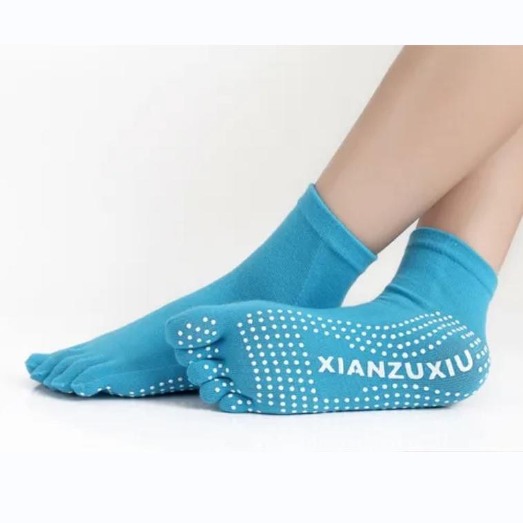 1 Pair Womens 5 Toes Yoga Gym Dance Sport Exercise Non Slip Massage Fitness Warm Socks