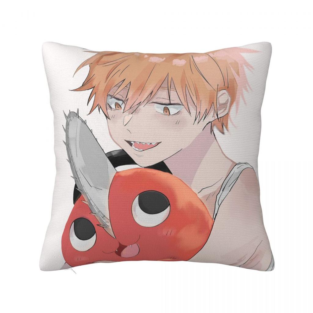 Anime Chainsaw Man Square Pillow Cases Cushion Cover Awesome Zippered Decor Throw Pillow Case Cover for Car
