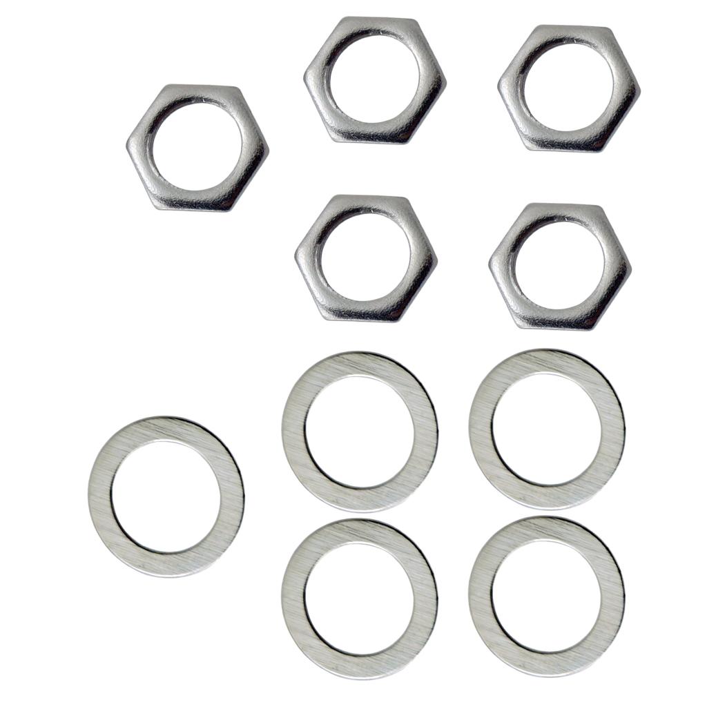 9.36mm Electric Guitar Jack Nuts with Lock Washer Iron Material Set for Guitar Cranksets and Socket Output