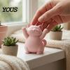 Мягкие Подарочные Украшения 3D Печатная Розовая Фигурка Обнимающегося Кота, Очаровательная Сидящая Статуэтка Котенка с Поднятыми Лапками, Устойчивые Статуэтки Каваи для Стола, Приборной Панели Автомобиля