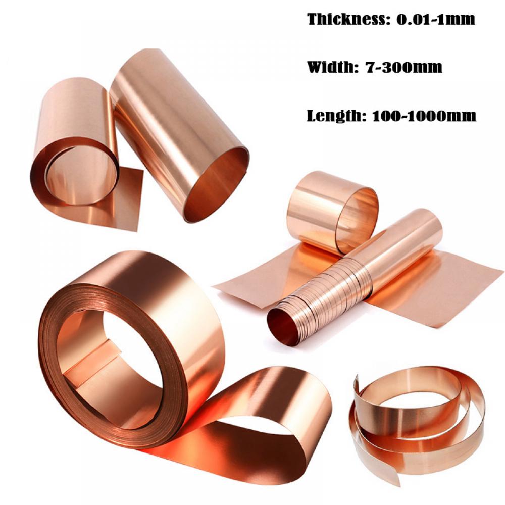 99,9% чистая медь Cu металлический лист фольга пластина длинная 100-1000 мм чистая медь таблетки материал для художественного металла