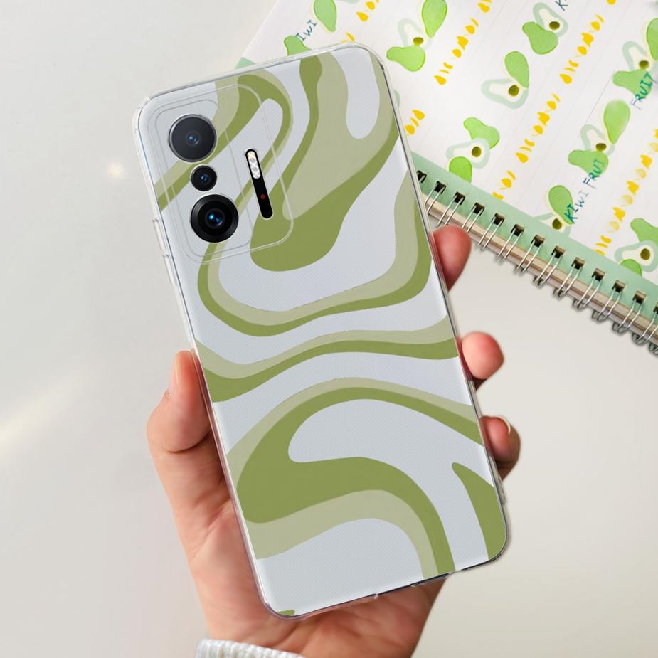 Чехол для Xiaomi 11T Pro Новый Модный Задняя Крышка Силиконовый Мягкий ТПУ Чехол для Телефона Для Xiaomi Mi 11T Pro 11TPro Mi11T Полный Чехол Бампер