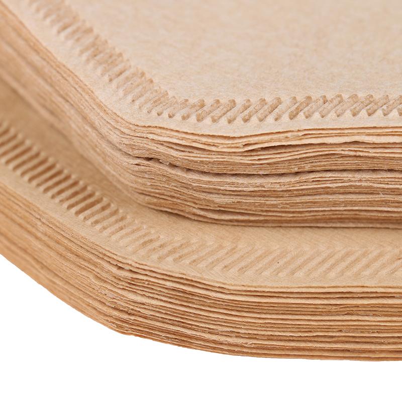 40 шт. экологически чистые неотбеленные оригинальные деревянные ручные фильтры для кофе