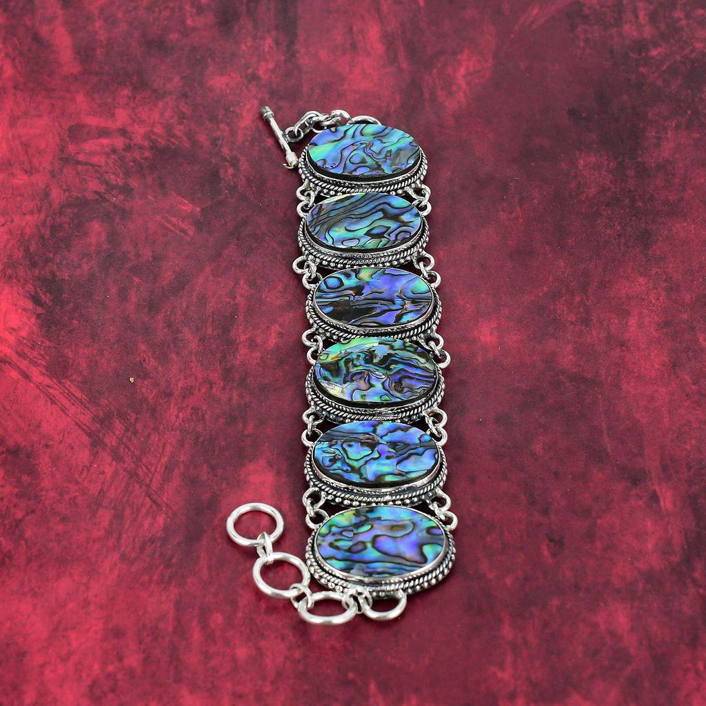 Ювелирные изделия из стерлингового серебра 925 пробы в форме морского ушка, браслеты ручной работы, ослепительные ювелирные изделия из драгоценных камней, подарок для сестры