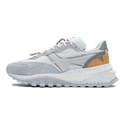 Кроссовки Li Ning Fangyuan Wuxing Series Retro Casual Shock Absorbing Durable Low Top для женщин, кроссовки Micro-Crystal-Gray AGCR446-2