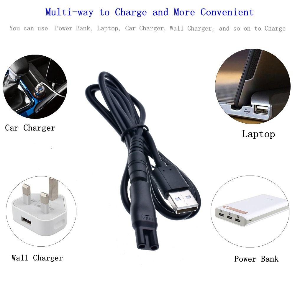 Shavers Charger Wire Power Cord USB Charging Plug Cable Electric Hair Clippers Charger USB Adapter