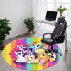 1 шт. Круглый коврик My Little Pony для офиса, Нескользящий, Мягкий и прочный офисный коврик для декора интерьера, Идеально подходит для офиса, Красивое украшение