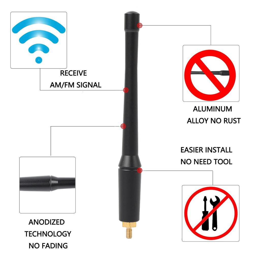 Автомобильная модифицированная антенна, FM-радио антенны, усилитель сигнала для Jeep Wrangler JK JL 4XE Gladiator JT 2007-2023, внешние аксессуары