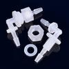 M6~G1/2 To 2.4-11.1mm PP Pagoda Elbow Connector + Nut Silicone O-Ring Watering Irrigation Aquarium Fish Tank Perforated Hose Joint