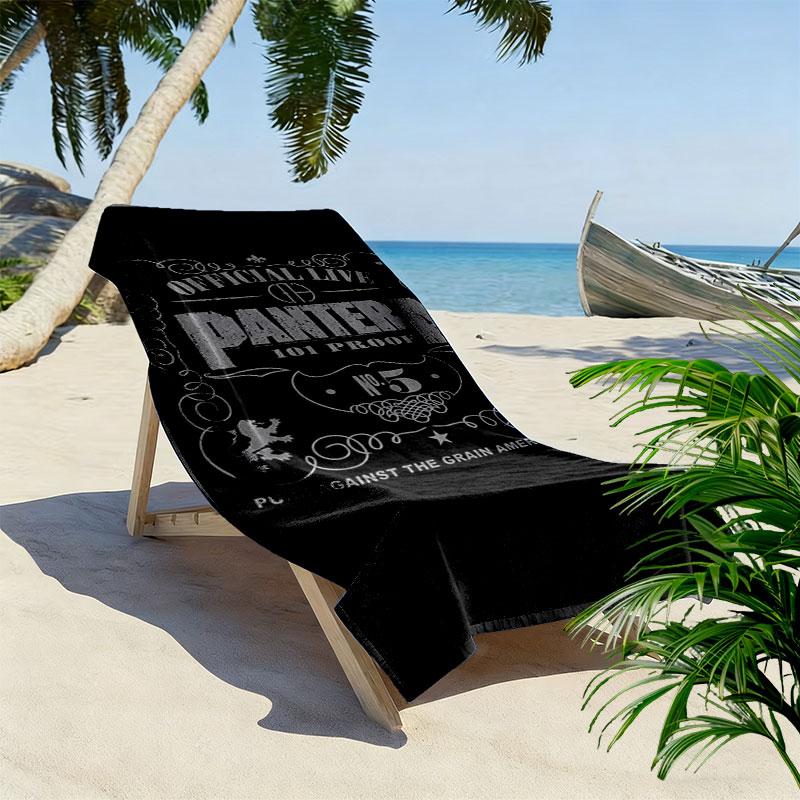 Panteras FC Print Beach Towel, Large Soft Quick Dry Towel for Beach Camping Swimming