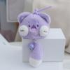 PP Cotton Cat Plush Keyring Long Tail Plush Cat Doll Pendant Plush Cat Keychain  Bag Pendant