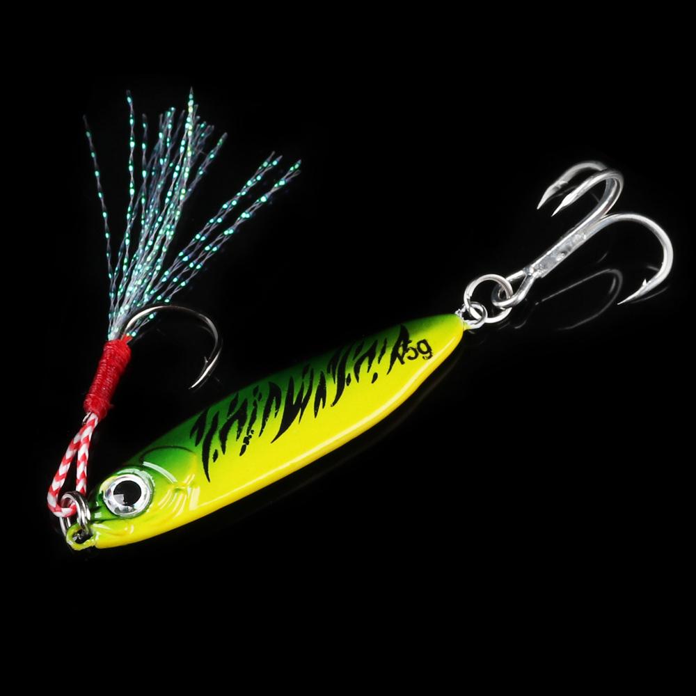 Minnow 10/15/20/30g Colorful Lead Casting Jig Bait Feather Metal Fishing Lures Spinning Baits