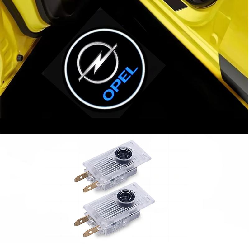 2 pieces of car door LED projection lights and door welcome lights For Opel Insignia Astra Antara Meriva Zafira H G Corsa LK3