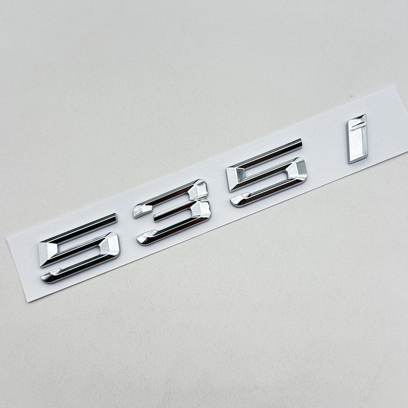 3D ABS Car Letters Logo 520i 528i 530i 535i Badge Sticker Rear Trunk Emblem For BMW 5 Series 530i 520i Tail Marking Accessories