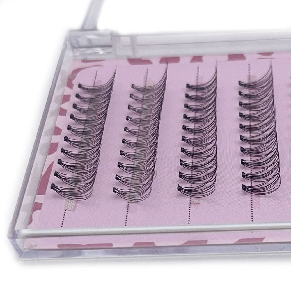 Клей не требуется. Самоклеящиеся кластеры ресниц. Предварительно приклеенные ресницы. Накладные ресницы для начинающих.