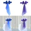 6pcs Elastic Chair Ties Spandex Chair Sashes Bows Stretchable Chair Sash Bows for Reception and Ceremony Decorations