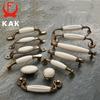 KAK Античный бронзовый керамический белый ручки для шкафа ручки для ящиков из цинкового сплава ручка для двери гардероба простая европейская мебельная фурнитура