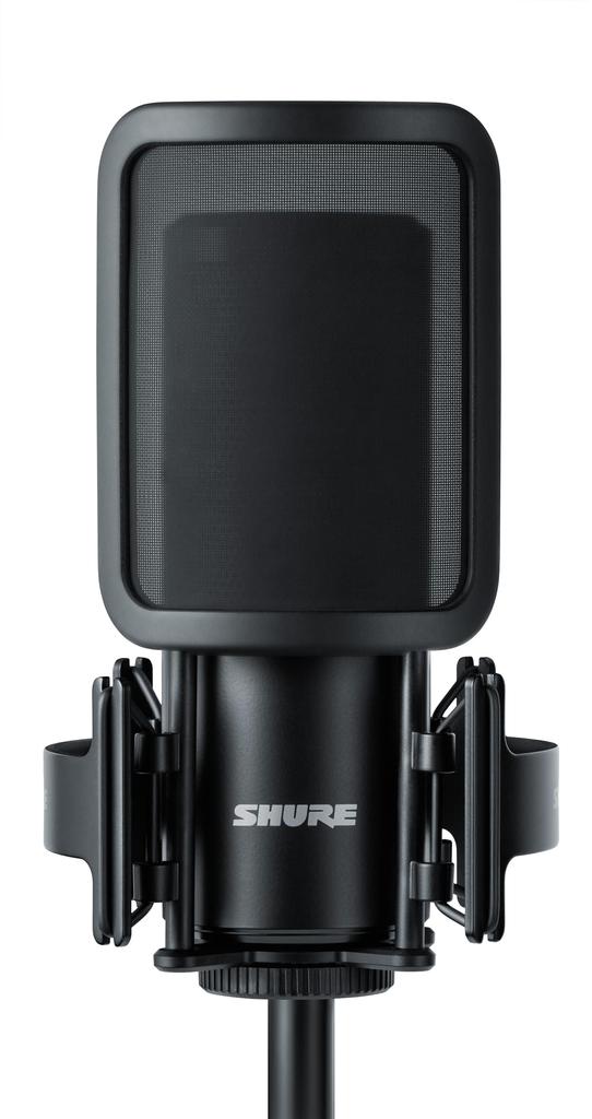 SHURE Condenser Microphone Kit Shock Mount Pop Filter XLR Unidirectional Professional Recording Vocal Instrument Musician YouTube Vtuber Video
