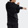 adidas Вязаная куртка Spacer с контрастным карманом и капюшоном с логотипом Мужская верхняя одежда черного цвета H39239