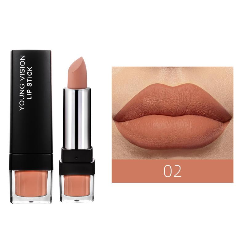 Матовая матовая 12-цветная однотонная помада Velvet Lipstick, которую нелегко приклеить к чашке