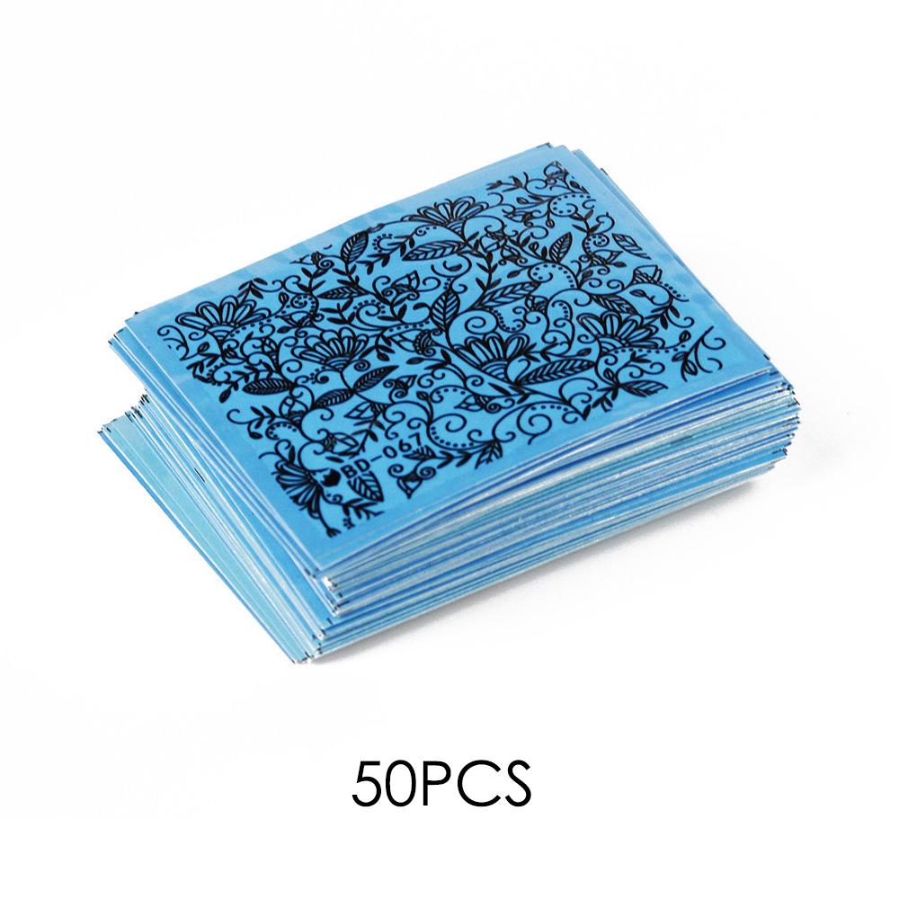 50 листов черные кружевные цветочные наклейки для ногтей, наклейки для маникюра, переводные наклейки, украшения для дизайна ногтей