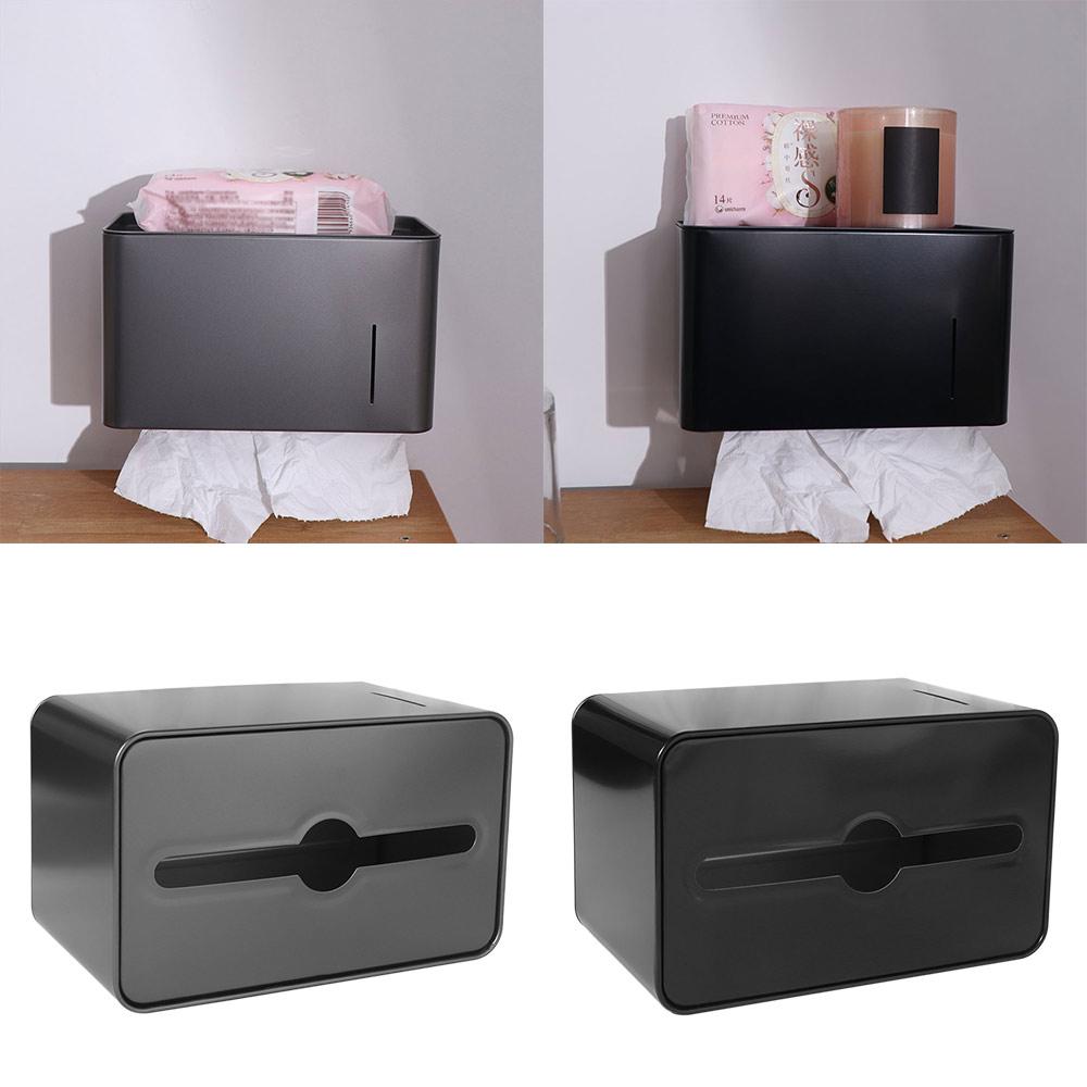 Waterproof Bathroom Tissue Rack Non Perforated Tissue Storage Case No Punching Roll Paper Box  Home