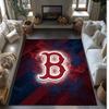 Boston Red Sox Crystal Velvet Carpet Soft Anti?Slip Floor Mat Comfortable Home Living Room Bedroom Decor Rug