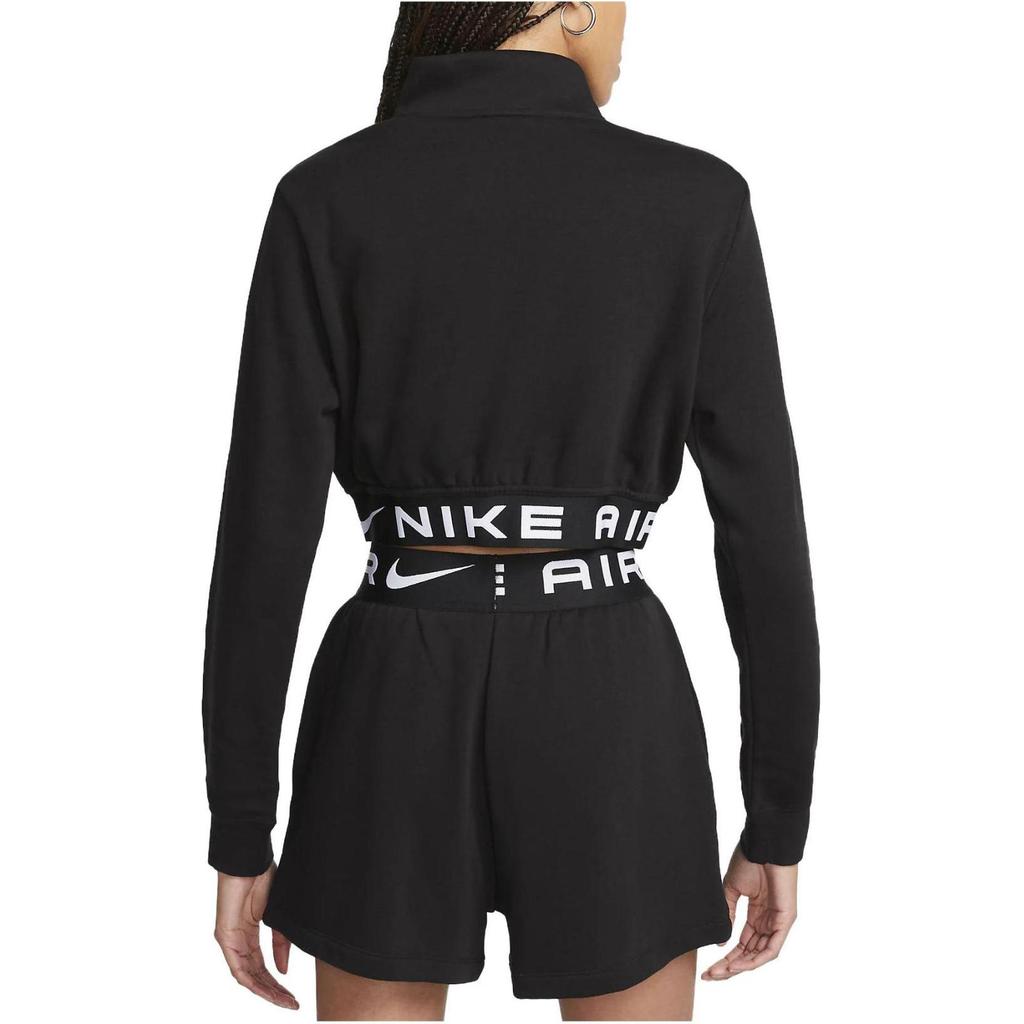 Nike Толстовки Женские Черные С Высоким Воротником Умеренный Обычный FB8068-010