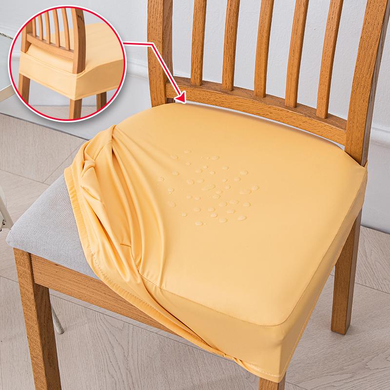 Водонепроницаемые эластичные чехлы на сиденья из полиуретана для обеденных стульев, моющиеся чехлы для обеденных стульев, защитные чехлы для стульев для офиса, банкета, 1 шт.