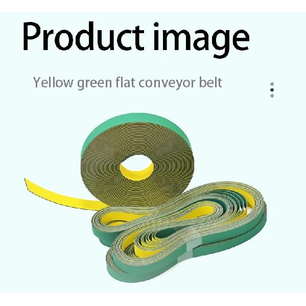 Folder gluing V-slot machine yellow green belt flat high-speed conveyor belt nylon sheet base conveyor belts