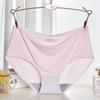 Women's Ice Silk Seamless Mid-Waist Panties - Breathable, Sexy Triangle Design