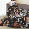 Leonardo Dicaprio Collage Fuzzy Blanket Vintage Throw Blankets for Home Hotel Sofa 150*125cm Quilt