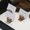 Walnut/Beech Wood Card Holder - Simple Style Photo and Menu Display Base
