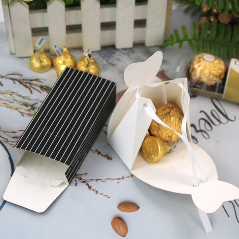 100 шт./лот платья невесты и жениха свадебные коробки конфет подарочные пакеты свадебные сувениры своими руками AVE