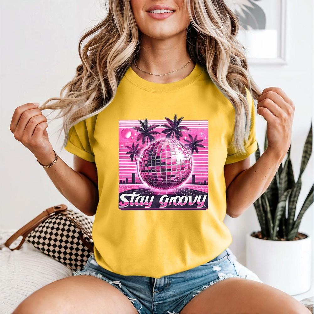 Stay Groovy Disco Ball 80s Party Retro Unisexs TShirt