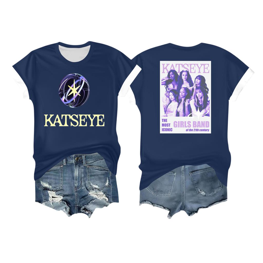 Женская повседневная футболка с принтом, пуловер с круглым вырезом, топ с коротким рукавом