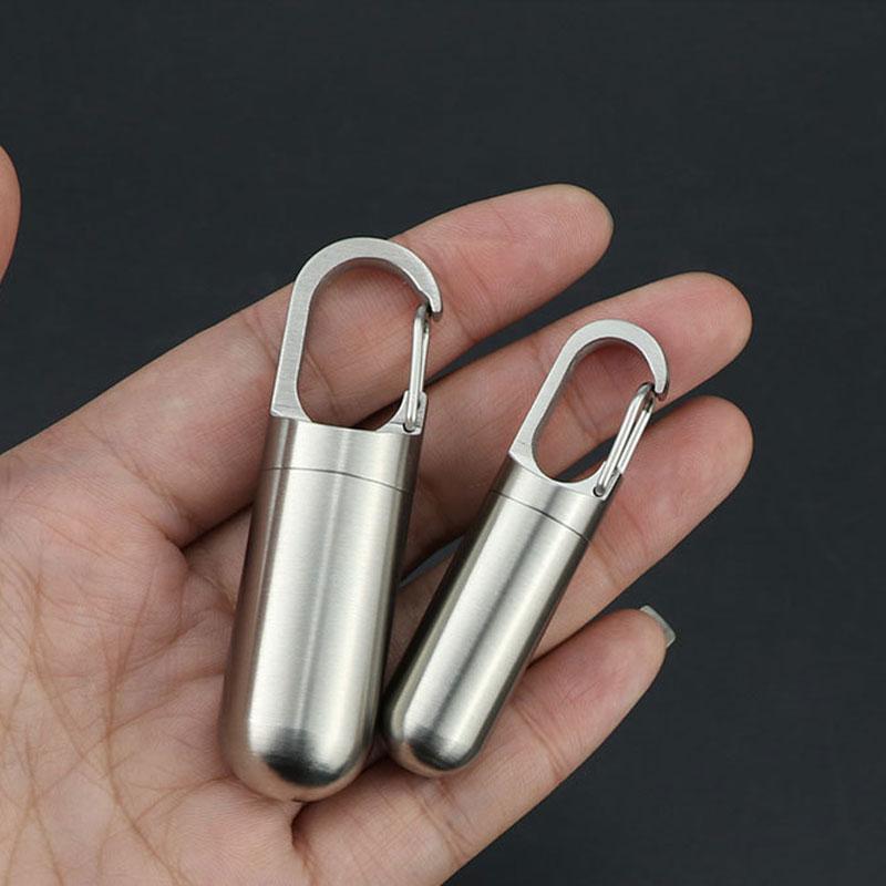 1 шт. Водонепроницаемая алюминиевая капсула для таблеток – Компактный органайзер для лекарств и портативный контейнер для хранения для использования на открытом воздухе