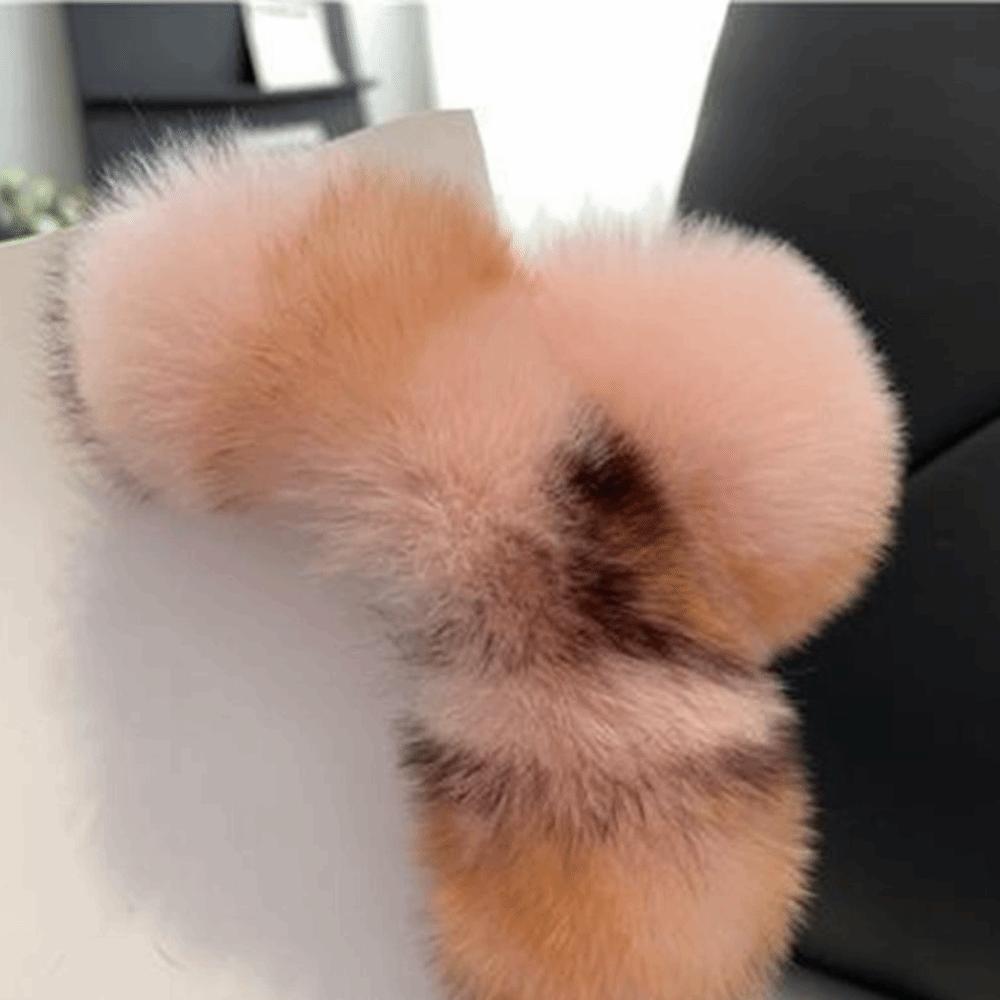 Ball All-match Korean Style Hair Clip Leopard Grasp Clip Female Hair Accessories Plush Hair Claw