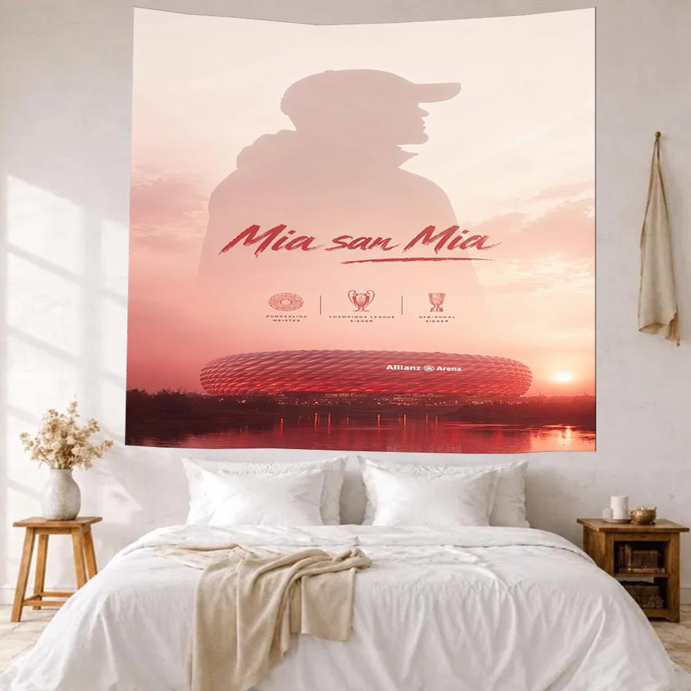 Bayern Munich Wall Decor Tapestry Art For Pet Memorial Birthdaywedding Party Backdrop Family Gift