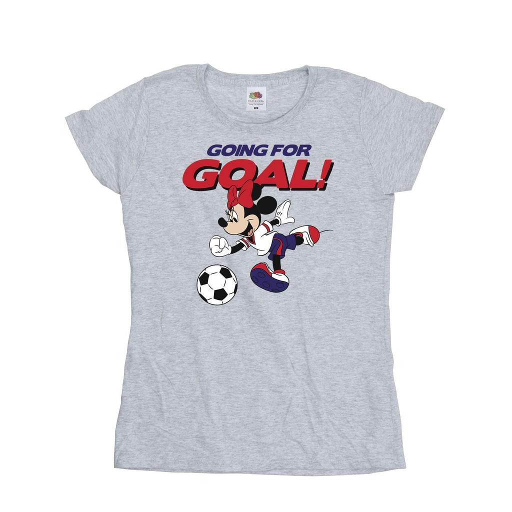 Disney Womens/Ladies Minnie Mouse Going For Goal Cotton T-Shirt