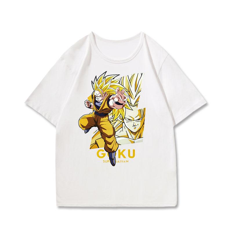 Футболка с коротким рукавом Dragon Ball Joint Мужская и женская Одежда Dragon Ball Super Чистый хлопок Футболка Удобная и повседневная