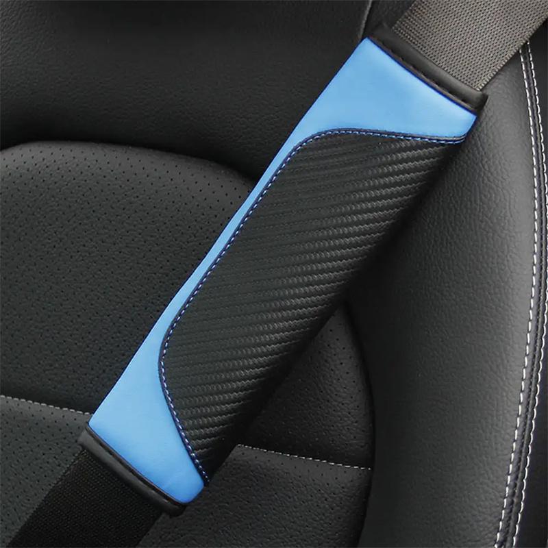 PU Leather Safety Seat Belt, Shoulder Cover, Breathable Protection, Padding Pad, Interior Access, Car Accessories,1- 2Pcs